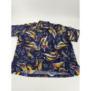 Polo Ralph Lauren Shirt Blue Sailboat Hawaiian Classic fit single‎ stitch XXL